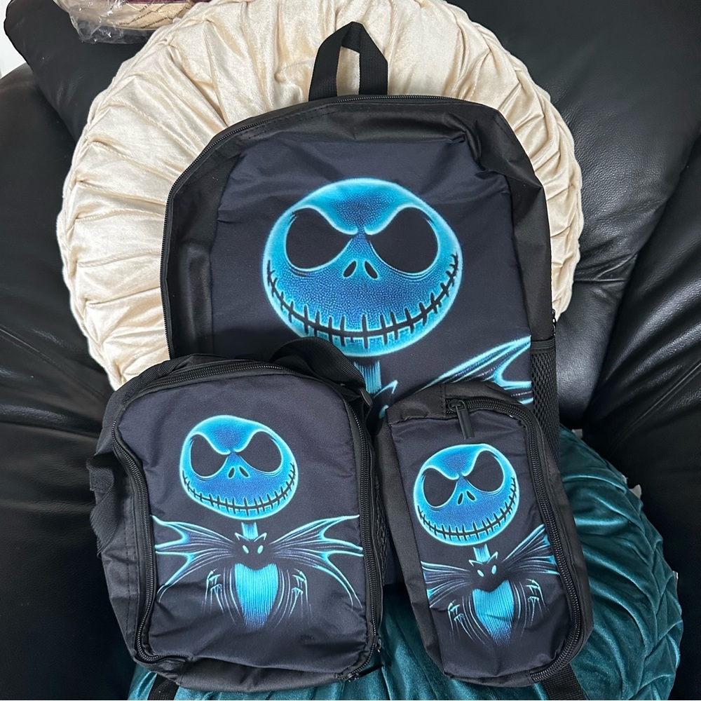 Disney Nightmare Before Christmas Backpack, Pencil Case and Lunch Bag Set: NWOT